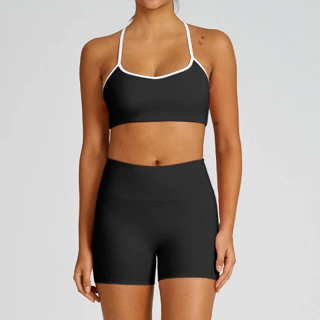 Alo Yoga Matching Sets Halter Sports Bra and High-Waisted Leggings or Shorts Set product detail image 14