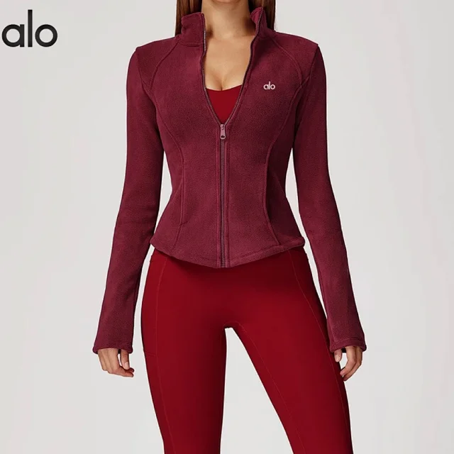 Alo Yoga Jackets Fitted Full-Zip Fleece Jacket product detail image 1
