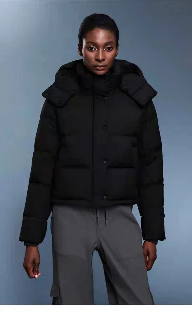 Alo Down Jackets Cropped hooded puffer jacket product detail image 27