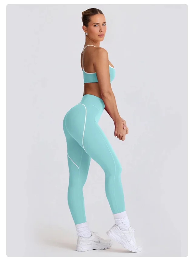 Alo Yoga Matching Sets Halter Sports Bra and High-Waisted Leggings or Shorts Set product detail image 40