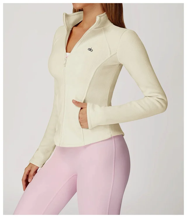 Alo Yoga Jackets Fitted Full-Zip Fleece Jacket product detail image 25