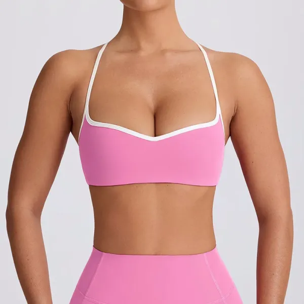 Design Racerback Sports Bra and High-Waisted Shorts Set in Mocha Activewear - 4