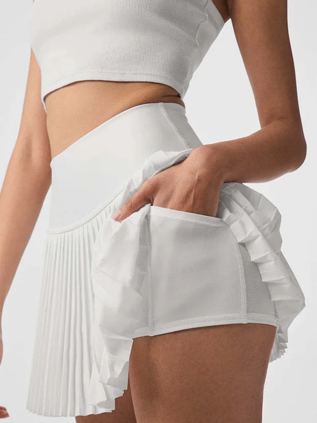 Alo Yoga Skirts High-Waisted Pleated Skort with Inner Shorts and Pocket product detail image 17