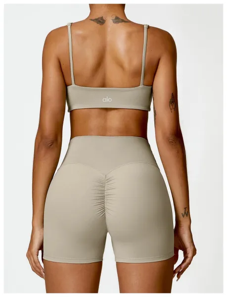 Design Square-Neck Sports Bra in Pink Activewear - 19