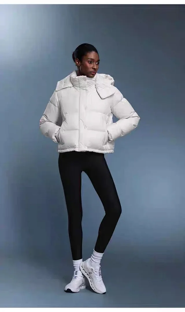 Alo Down Jackets Cropped hooded puffer jacket product detail image 17