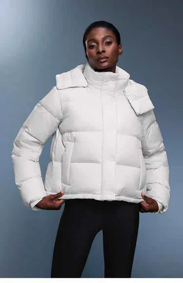 Alo Down Jackets Cropped hooded puffer jacket product detail image 19