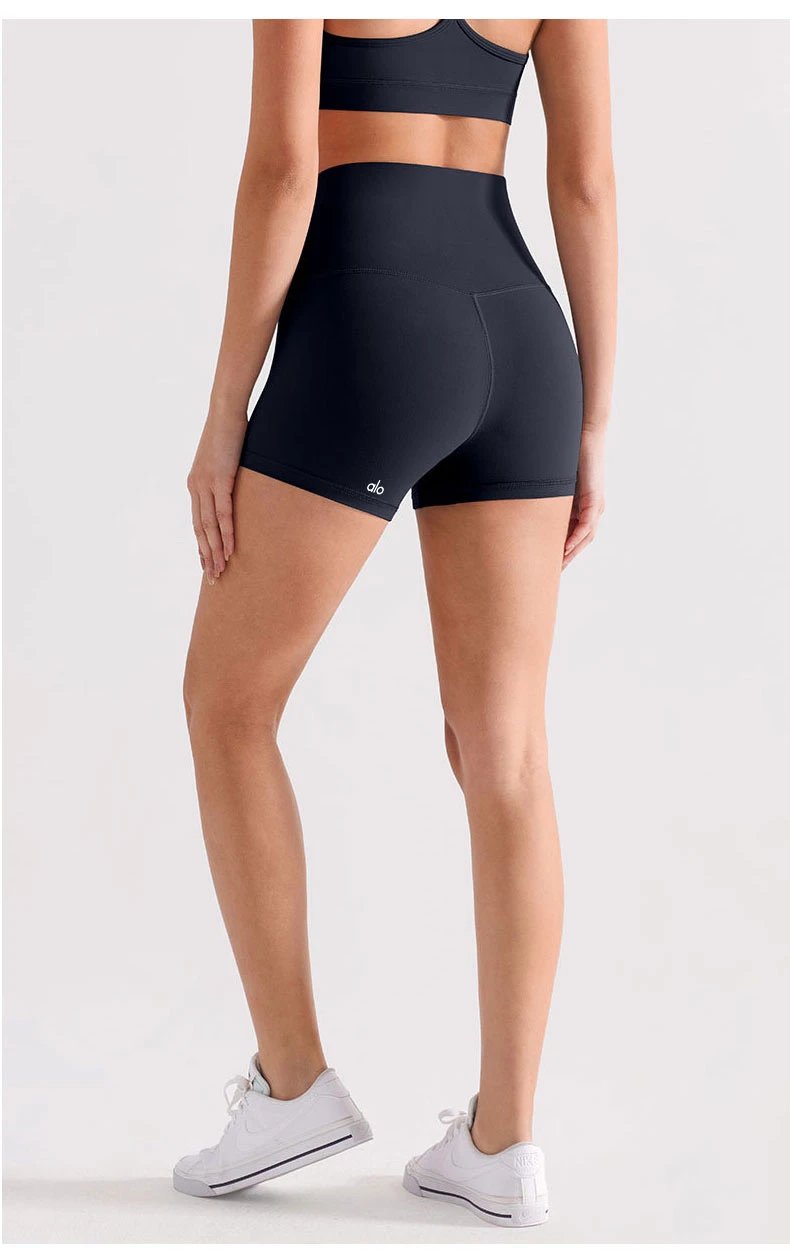 Alo High-Waisted Biker Shorts Black - 34