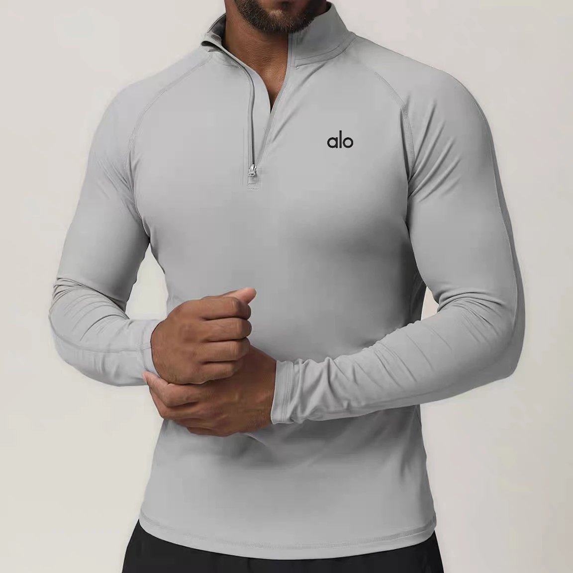 Alo Half-Zip Long Sleeve Perfo