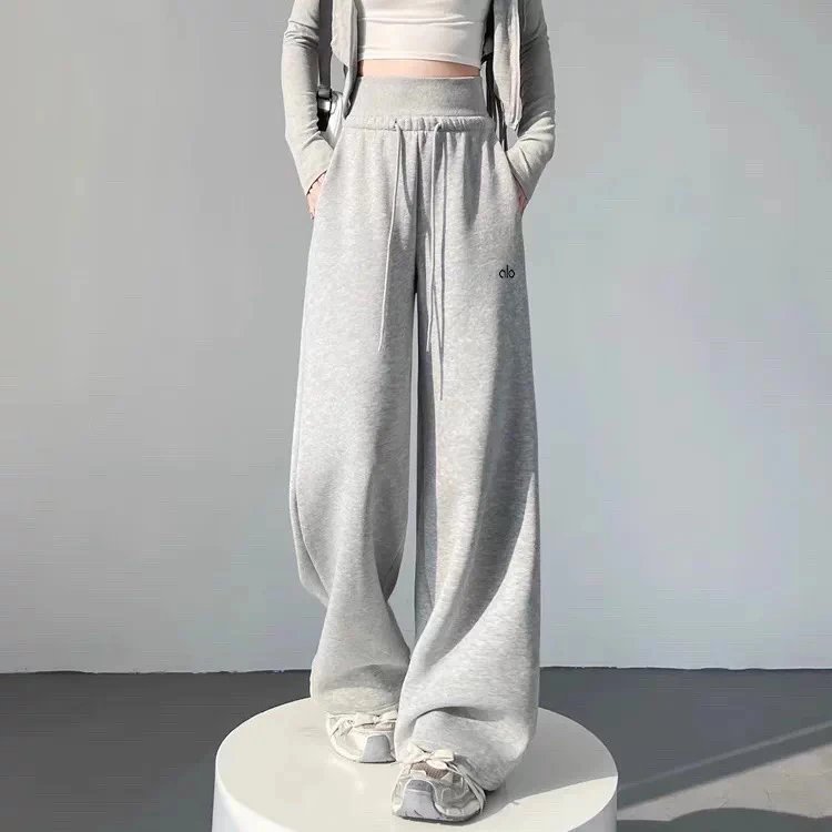 Alo Trousers High-waisted wide-leg drawstring sweatpants image 4