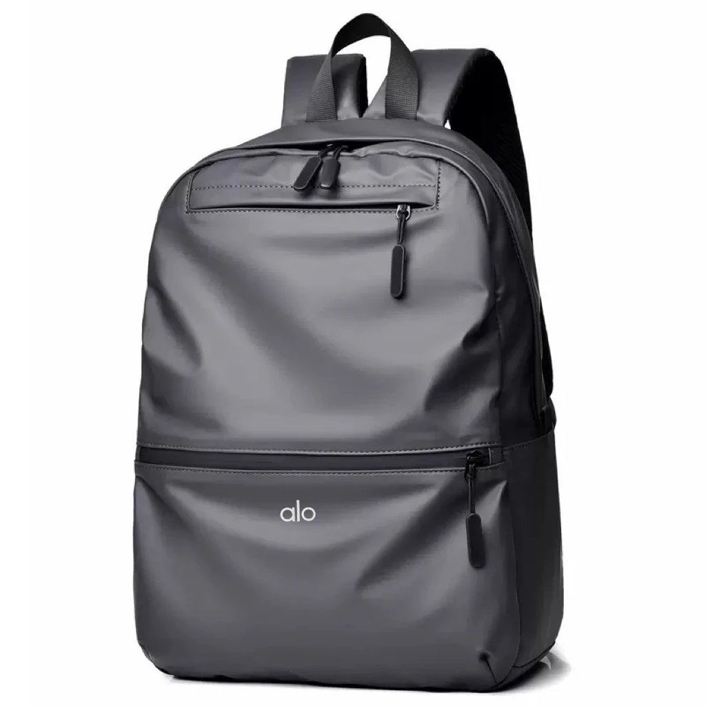 Alo Backpacks Zip-Front Backpack — gray