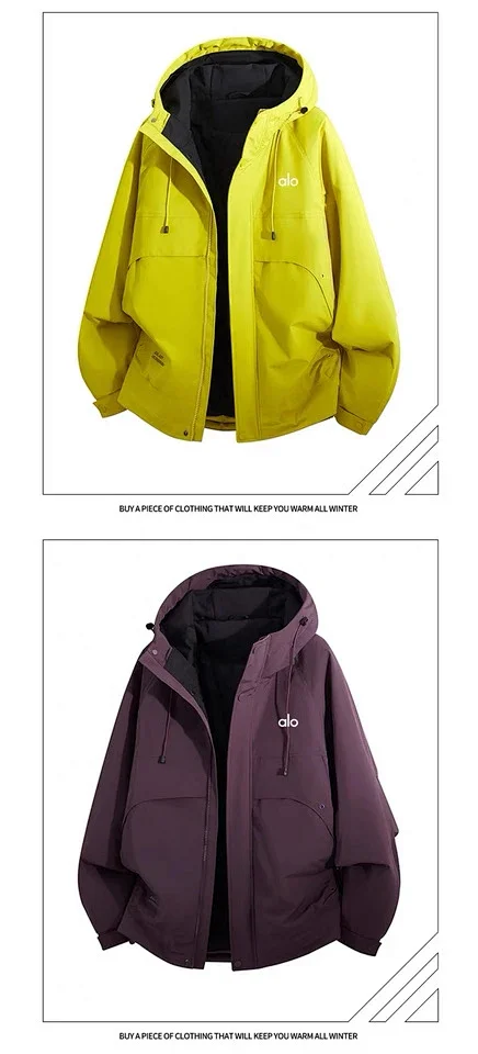 Alo Down Jackets Hooded insulated jacket with flap pockets product detail image 14