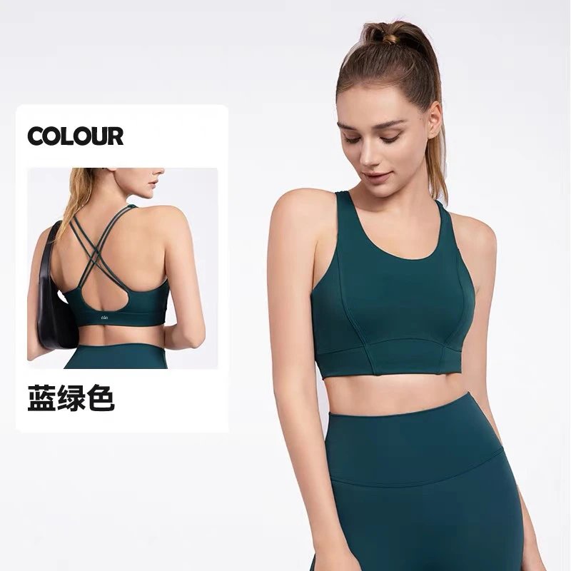 Design COLOUR Cross-Back Sports Bra Black Activewear - 8