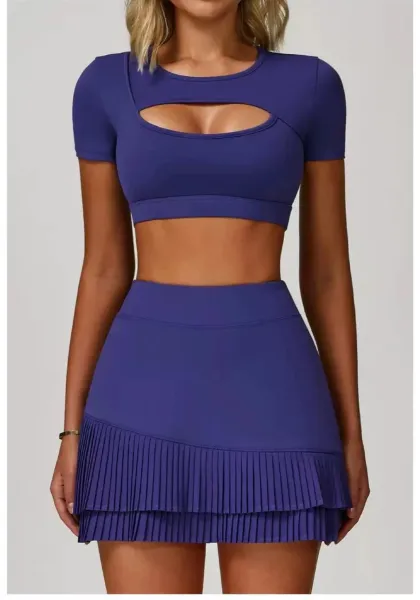 Design Cutout Crop Top Pink Activewear - 18