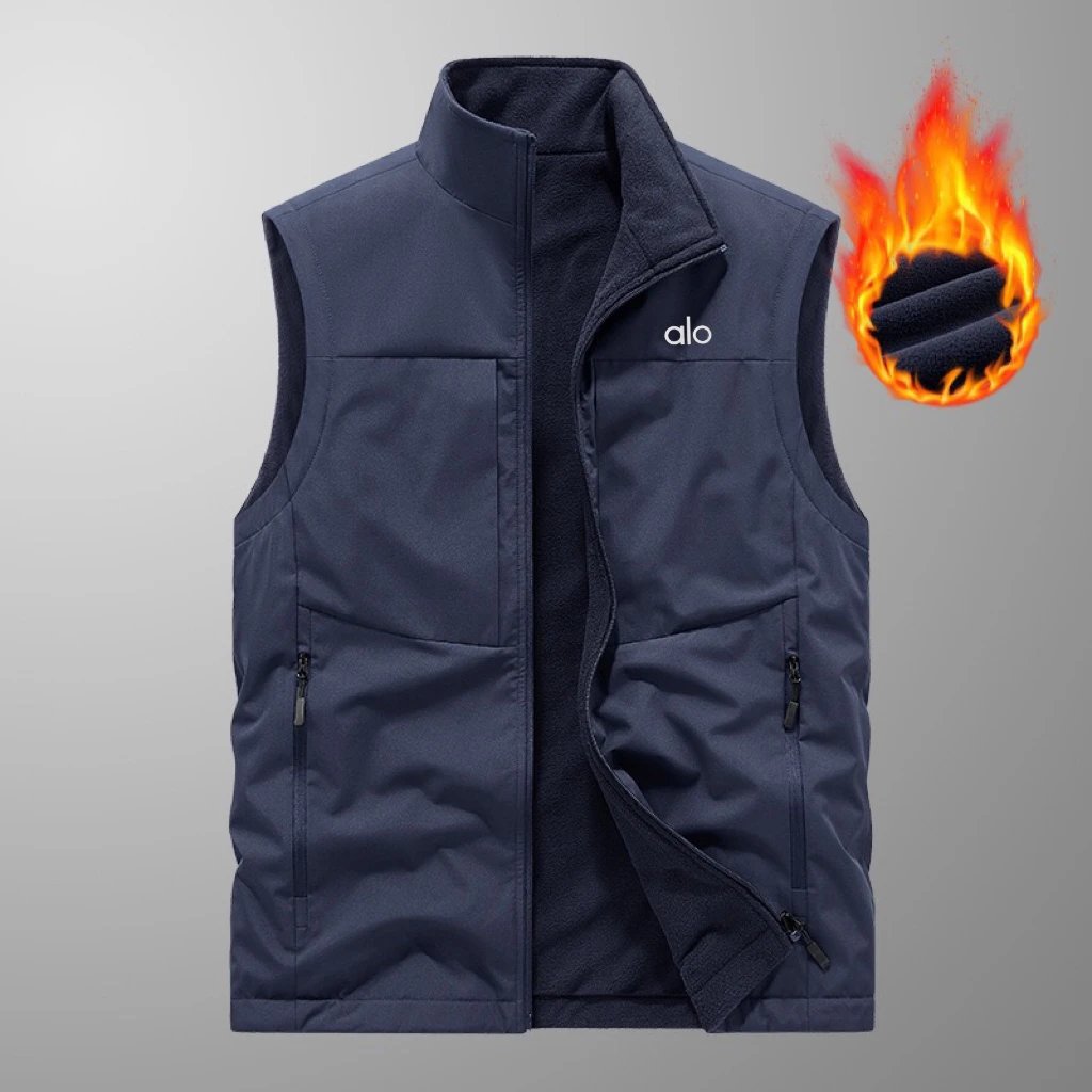 Alo Vests Fleece-Lined Zip Vest with Stand Collar image 8