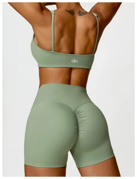 Design Square-Neck Sports Bra in Pink Activewear - 15