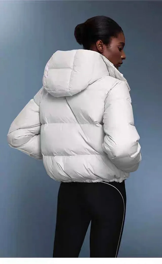 Alo Down Jackets Cropped hooded puffer jacket product detail image 22