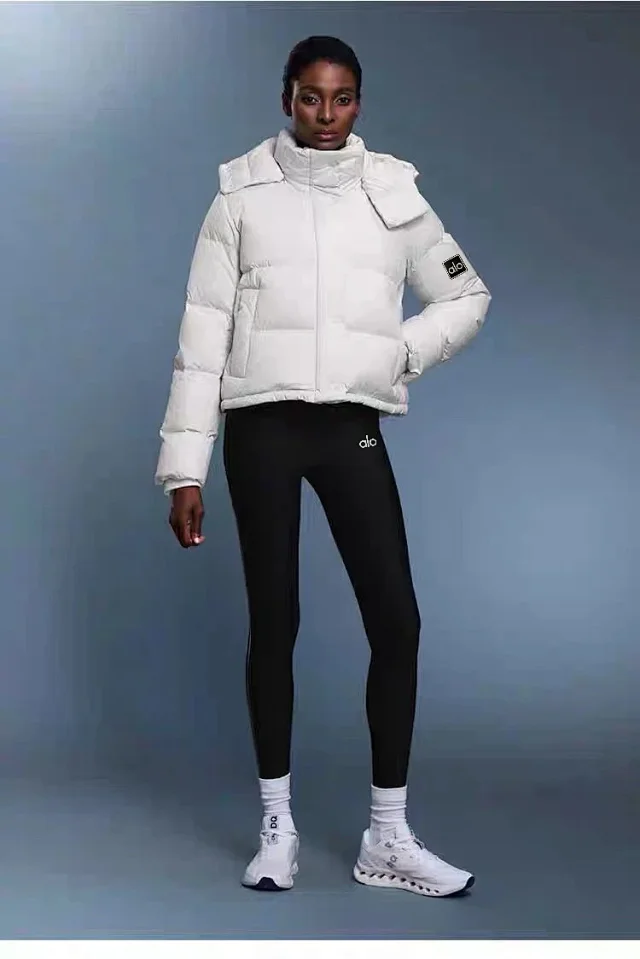 Alo Down Jackets Cropped hooded puffer jacket product detail image 10