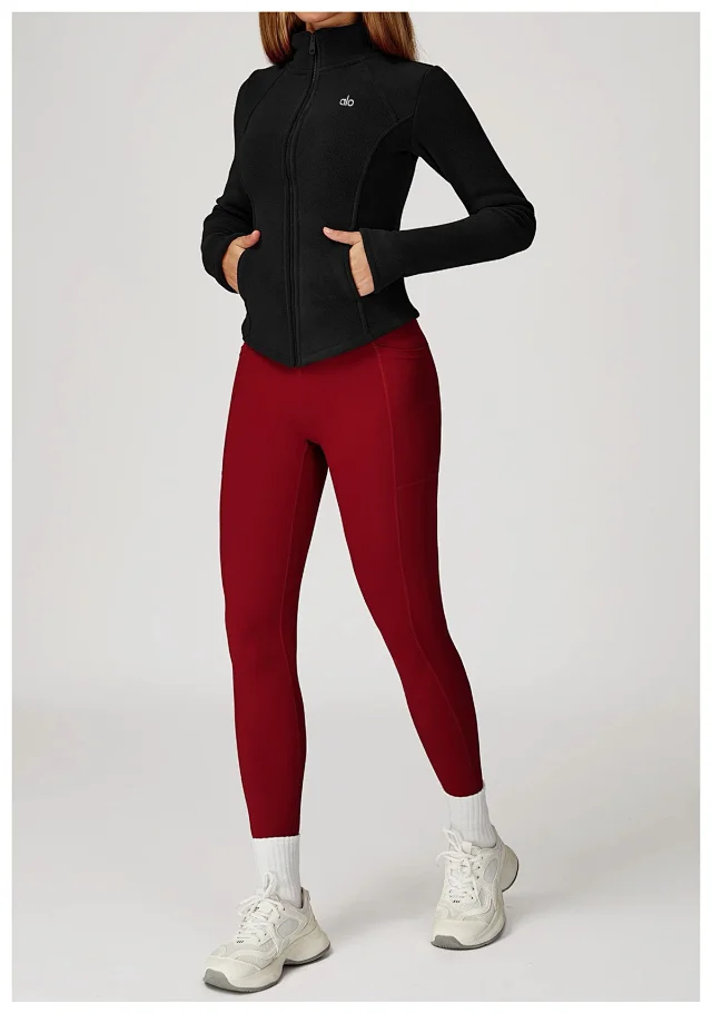 Alo Yoga Jackets Fitted Full-Zip Fleece Jacket product detail image 42