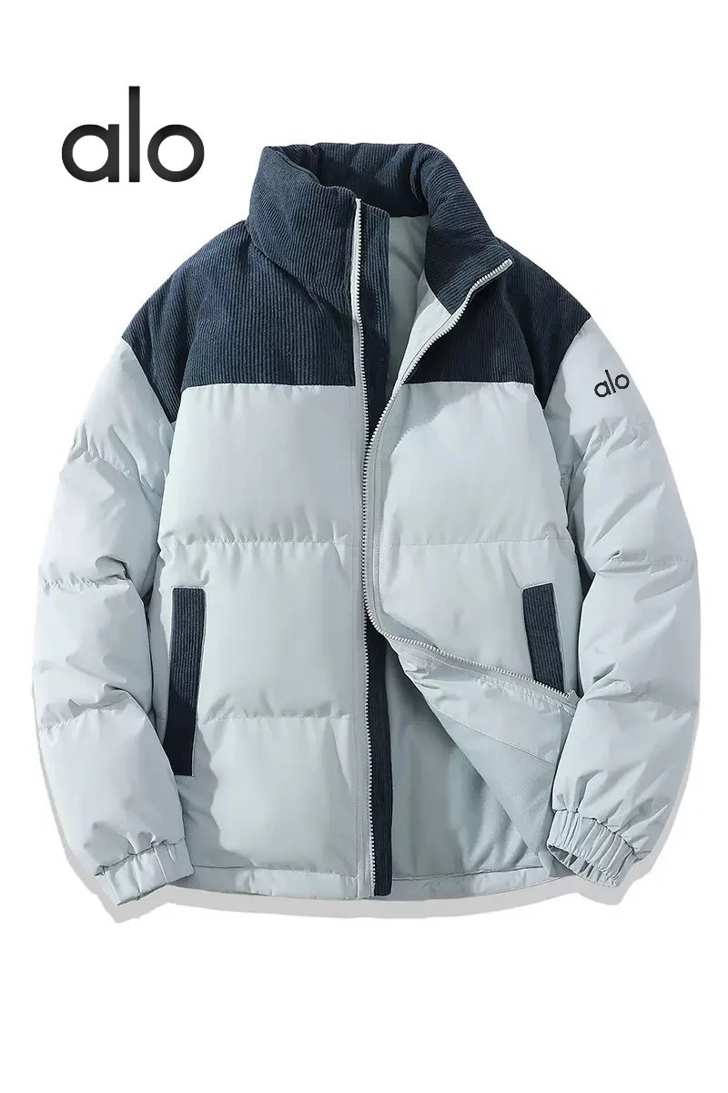 Alo Jackets Color-Block Corduroy-Yoke Puffer Jacket image 11
