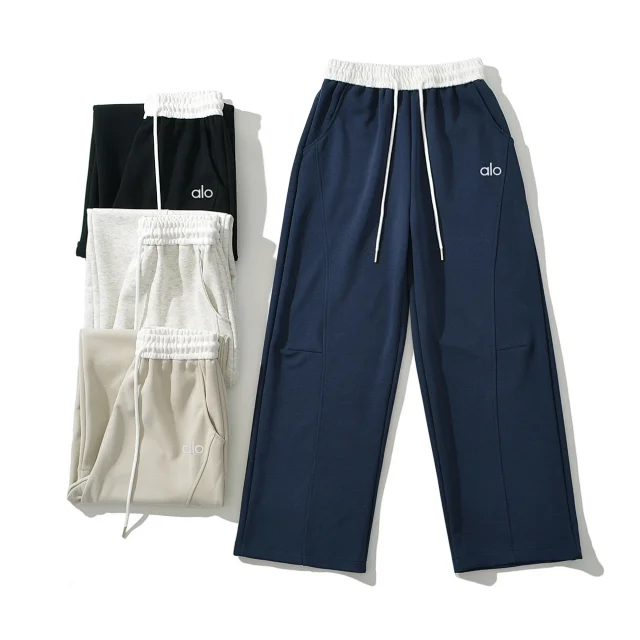 Alo Trousers Wide-Leg Drawstring Sweatpants product detail image 1