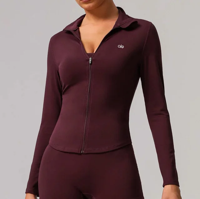 Alo Yoga Jackets Fitted full-zip stand-collar jacket product detail image 7