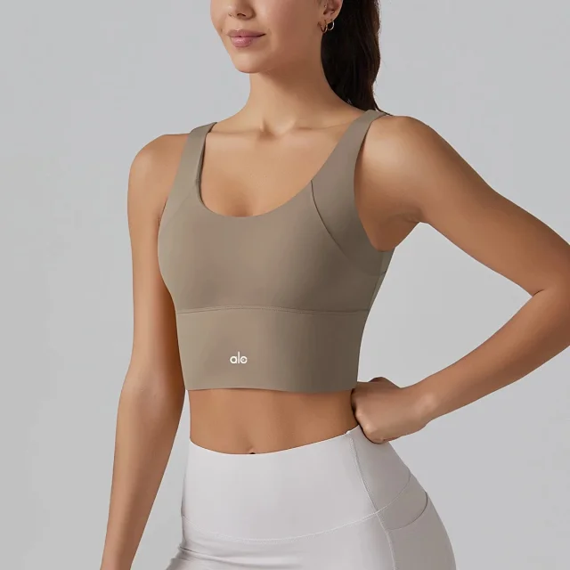 Alo Yoga Underwear Longline Scoop-Neck Sports Bra product detail image 8