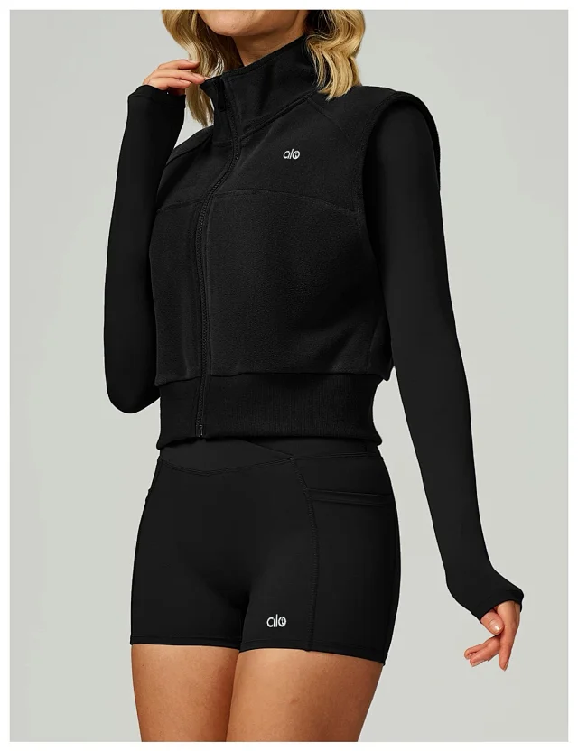 Alo Yoga Vests Fleece Zip-Up Vest product detail image 36