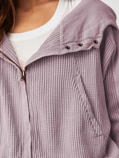 Alo Yoga Ribbed Knit Jacket Beige Outerwear - 26