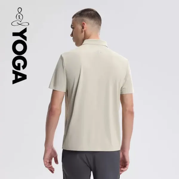 Yoga Performance Polo Beige Polo - 5