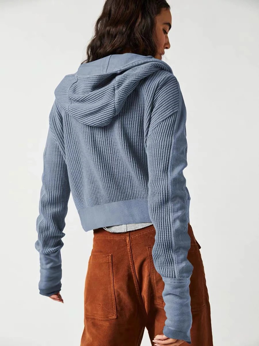 Alo Yoga Ribbed Knit Jacket Beige Outerwear - 29