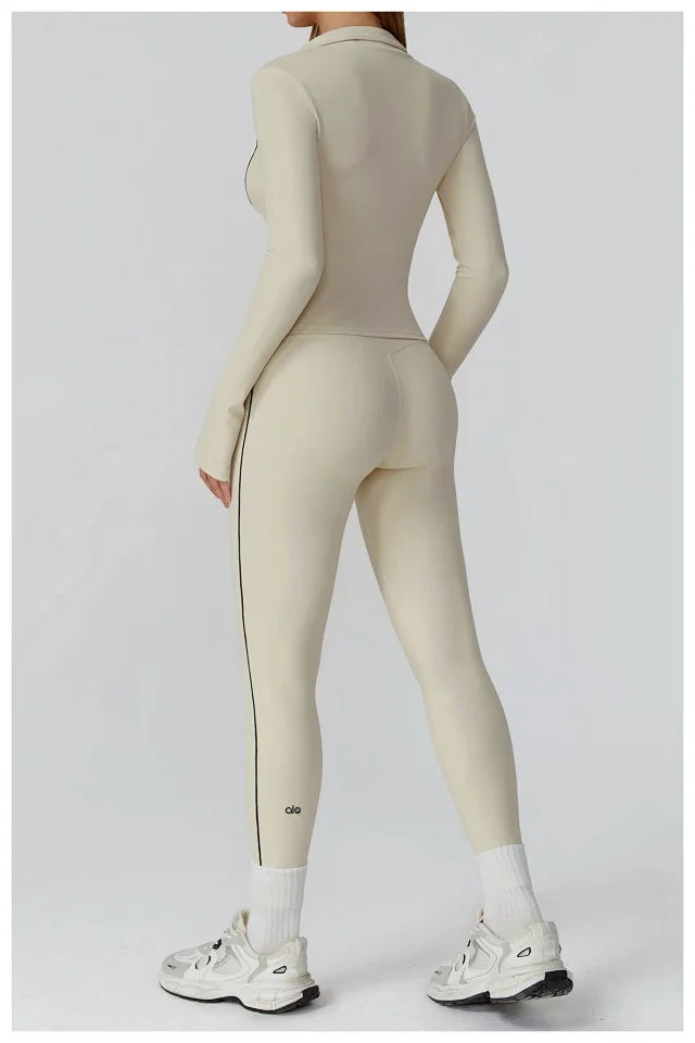 Alo Jackets Full-Zip Contrast-Piping Jacket with Thumbholes product detail image 23