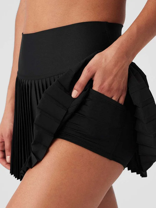 Alo Yoga Skirts High-Waisted Pleated Skort with Inner Shorts and Pocket product detail image 11