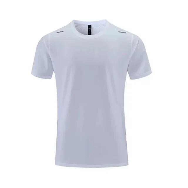 Alo T-Shirts Short-Sleeve Crewneck Performance T-Shirt with Reflective Shoulder Accents product detail image 7