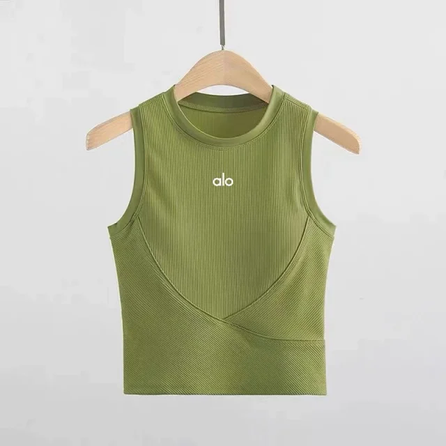 Alo Yoga Vests Ribbed sleeveless athletic vest with built-in padding product detail image 9