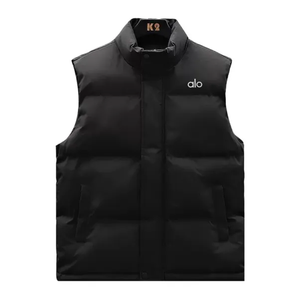 Alo Puffer Vest Navy Blue Outerwear - 6