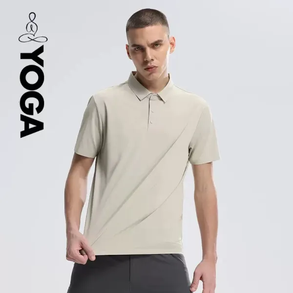Yoga Performance Polo Beige Polo - 4