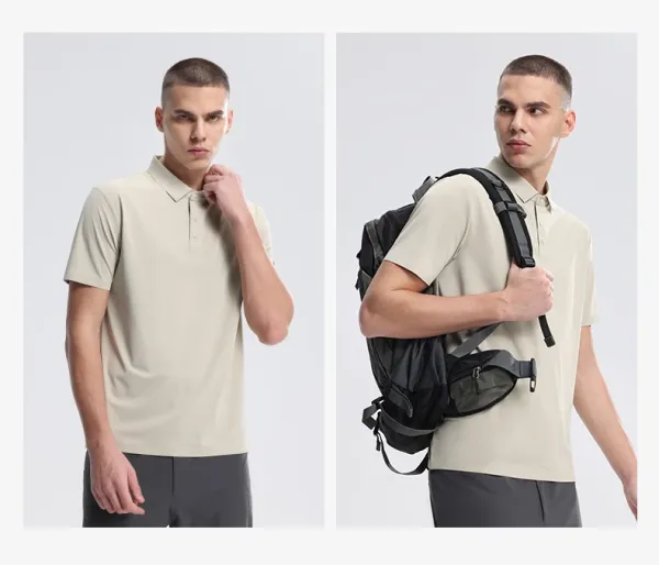 Yoga Performance Polo Beige Polo - 23