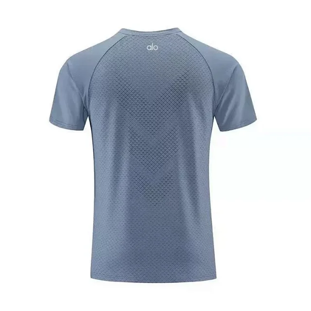 Alo T-Shirts Short-Sleeve Crewneck Performance T-Shirt with Reflective Shoulder Accents product detail image 5
