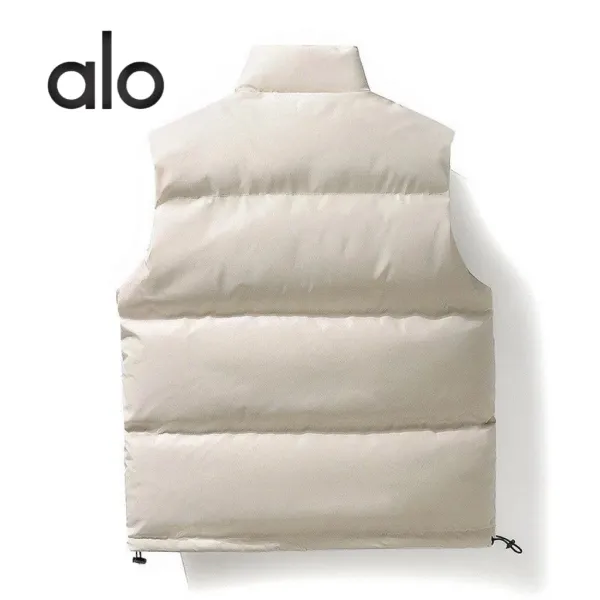 Alo Puffer Vest Navy Blue Outerwear - 5