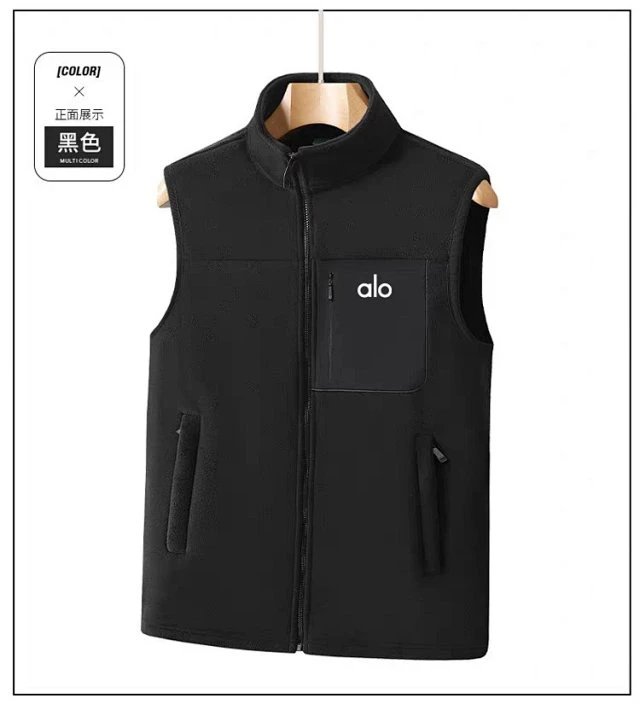 Alo Fleece Vest Black Outerwear - 20