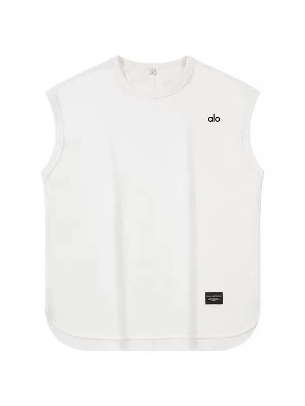 Alo Vests Sleeveless crewneck cotton vest with curved hem image 3