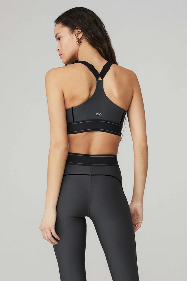 Alo Yoga Matching Sets Sports Bra and Leggings Set with Contrast Piping product detail image 29