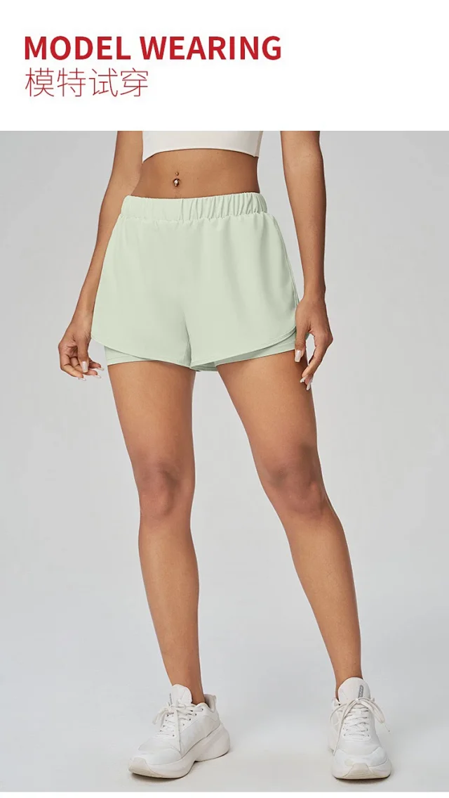 Alo Shorts Women's 2-in-1 running with inner liner product detail image 19