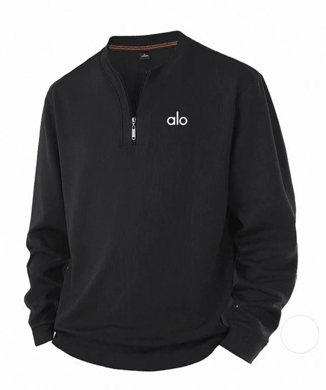 Design Half-Zip Thermal Sweater Black - 25