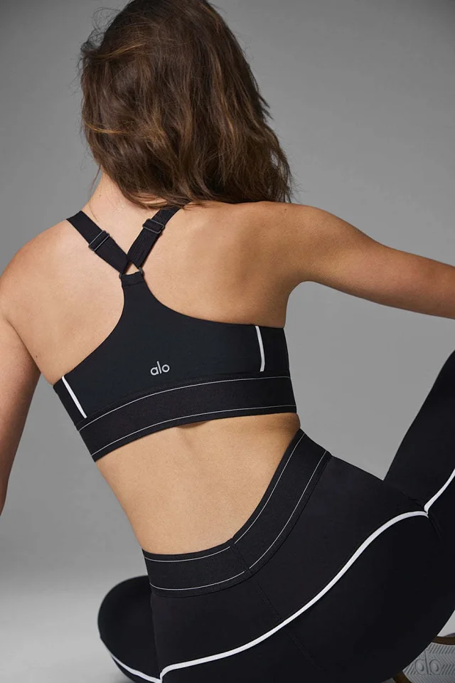 Alo Yoga Matching Sets Sports Bra and Leggings Set with Contrast Piping product detail image 24