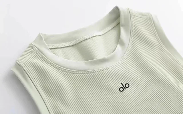Alo Yoga Vests Ribbed sleeveless athletic vest with built-in padding product detail image 33
