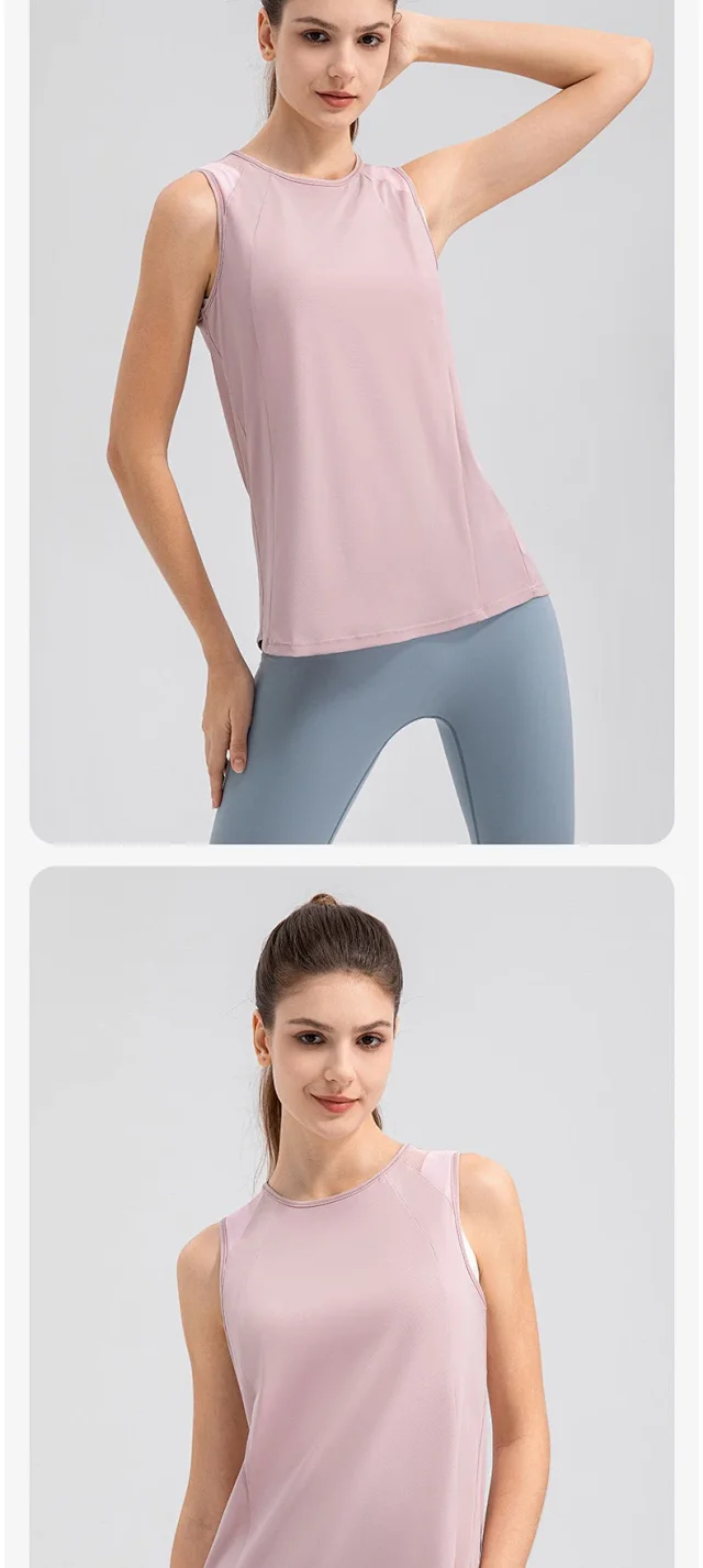 Alo Vests Sleeveless crew-neck athletic top with mesh shoulder panels product detail image 16