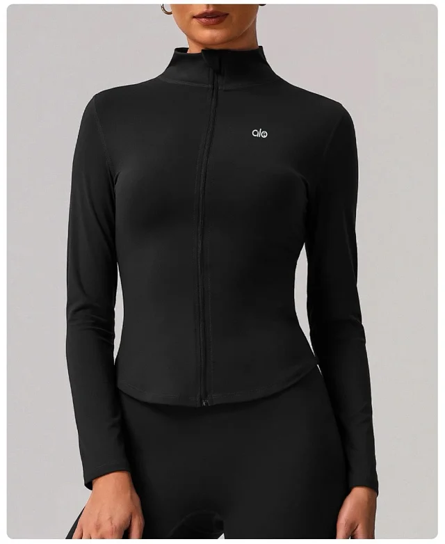 Alo Yoga Jackets Fitted full-zip stand-collar jacket product detail image 32