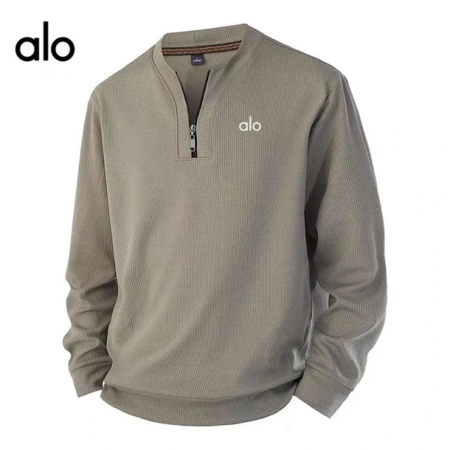 Alo Yoga Hoodies & Sweatshirts Ribbed Quarter-Zip Pullover Sweatshirt product detail image 1