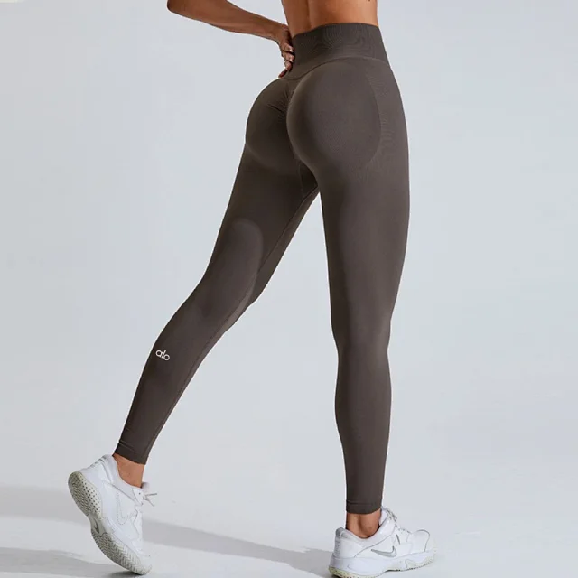Alo Yoga Trousers High-Waisted V-Waist Scrunch Leggings product detail image 2